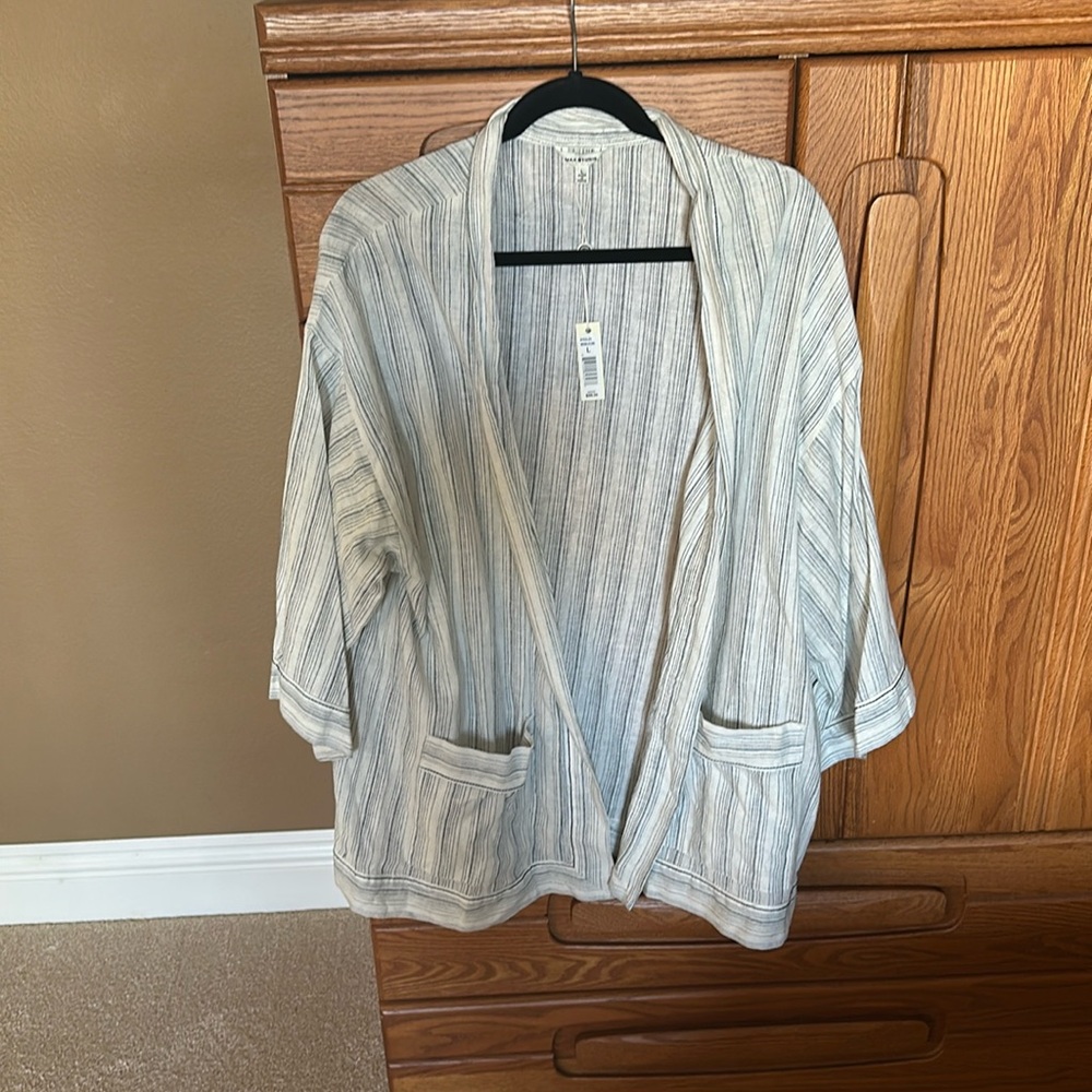 Max Studio Linen Tunic Cover Up L Brand new